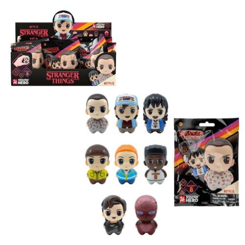 YUME STRANGER THINGS Squish Hero  – Set Mini Squishy Figures 7cm In Blind Bag  8ass…x12